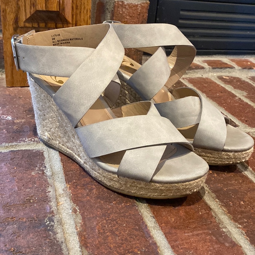 Charming Charlie’s Cross-Strap Wedge Platform Shoes
